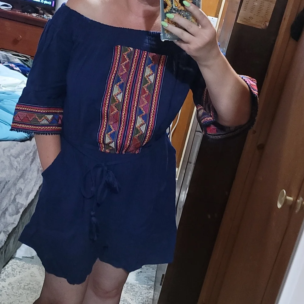GiGiO blue rompers size medium - Picture 1 of 8